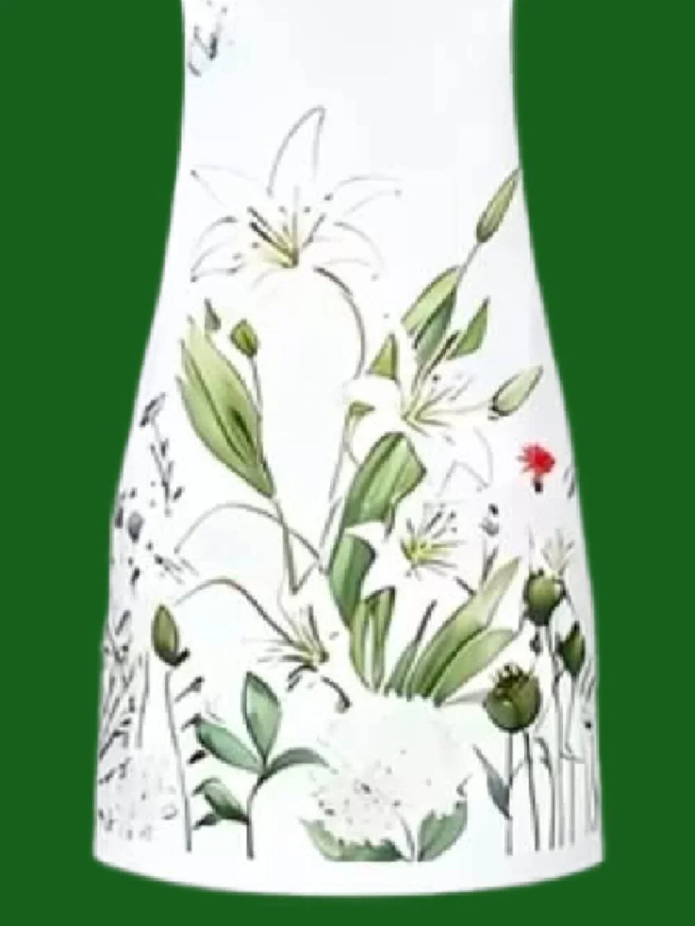 White Floral Apron Kitchen BBQ Baking Crafting Gardening NWT